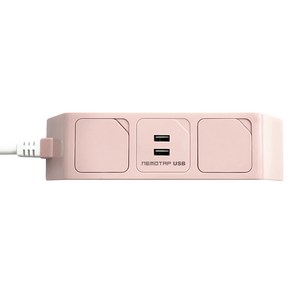 네모탭 일반충전 A타입 2.0A 멀티탭 2구 SY-NA2 USB, 1.5m, 크림피치, 1개