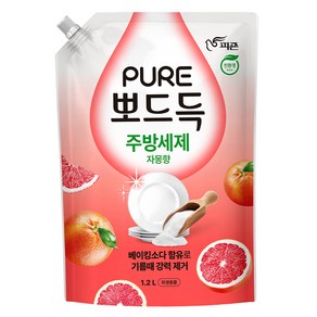 피죤 퓨어 뽀드득 주방세제 자몽향, 1개, 1.2L