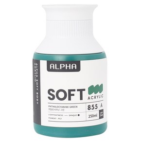 알파색채 소프트바디 아크릴물감 낱색 A 855 Phthalocyanine Green