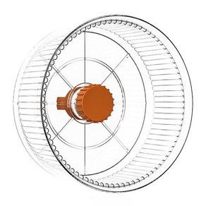 요런개 소동물 크리스탈 쳇바퀴 대형 14cm, 화이트, 1개