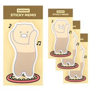 형태 점착 메모지 롱, 1개입, 4개