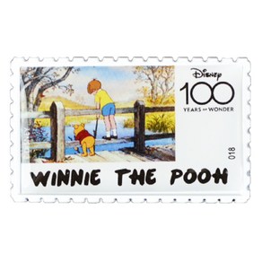 디즈니 100주년 우표 뱃지 WINNIE THE POOH 2