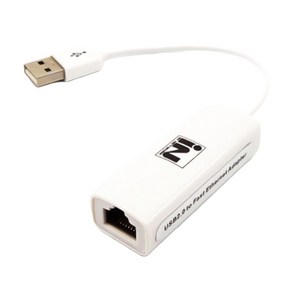 인네트워크 USB 2.0 유선 랜카드 화이트, 1개