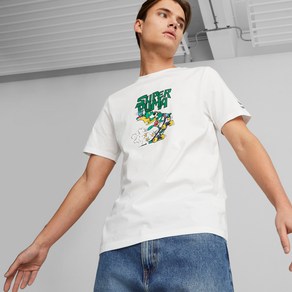 [PUMA]푸마_남성용_클래식 수퍼 그래픽 티셔츠_CLASSIC SUPER GRAPHICS TEE_화이트_62199202