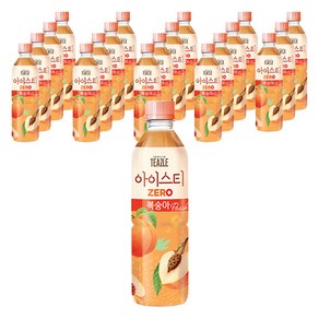 티즐 아이스티 제로 복숭아, 500ml, 20개