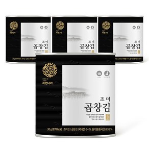 자연나라김 곱창 캔김, 30g, 4개