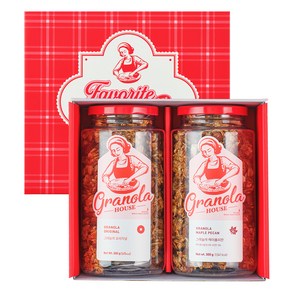 그래놀라하우스 페이보릿셀렉션 오리지널 300g + 메이플피칸 300g + 쇼핑백 세트, 1세트