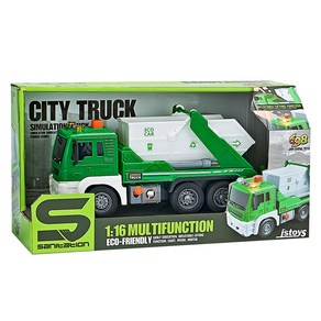 CITY TRUCK 청소차 중장비 작동완구, 혼합색상, 1개