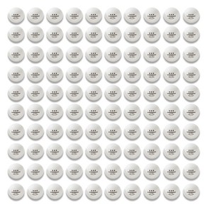 weinixun 배곧인터내셔널 ABS 연습용 탁구공 40mm, 화이트, 100개, 1개입
