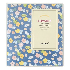 데이소이 러블리 패턴 미니 포토앨범 3 x 5 세로형, 02 블루플라워, 32매