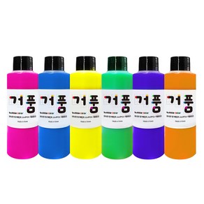 스노우키즈 아동용 거품물감 세트 리필풀 140ml, 6색