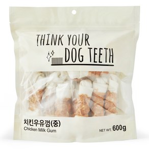 띵크유어도그티 강아지 치킨 우유 껌 중형, 혼합맛(치킨/우유), 600g, 1개