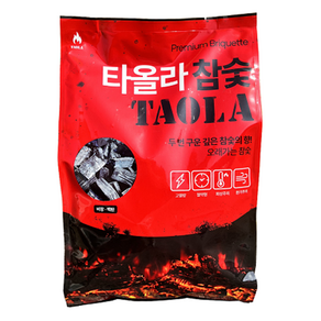 타올라 캠핑용 바베큐 봉지 백탄 참숯, 2kg, 1개