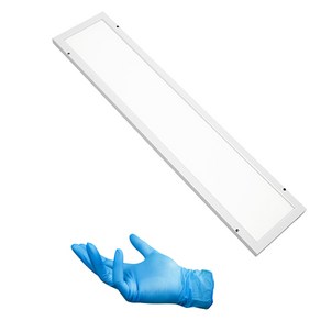 번개표 LED 엣지 직하평판직부등 40W 1285 x 180 mm + 니트릴 장갑 세트, 주광색(일자등), 청색(장갑)