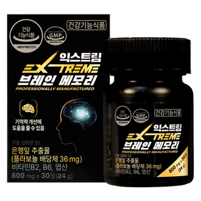 익스트림 브레인 메모리 영양제 24g, 30정, 1개