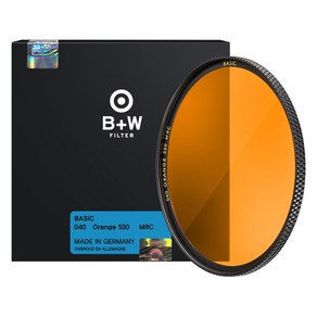 슈나이더크로이츠나흐 B + W BASIC 카메라렌즈필터 ORANGE 77mm, 1개