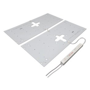 패밀리라이팅 LED 사각방등 모듈 세트 50W 400 x 178 mm, 흰색