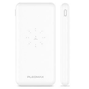 플레오맥스 유선 무선 고속 충전 보조 배터리 QC3.0 PD3.0 10000mAh, 화이트, PMPB-WC10000