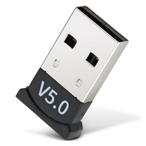 컴스 USB 블루투스 v5.0 무선 동글 듀얼모드 10m 지원, 블랙, IH505