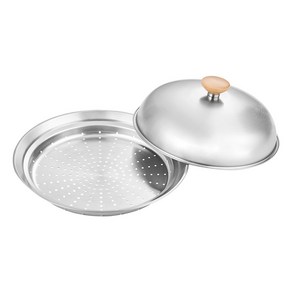 요시카와 스테인리스 우드 핸들 찜기, 1개, 26cm