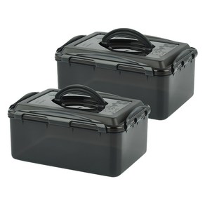 이지앤프리 프리베 김치용기 블랙, 2개, 2.6L