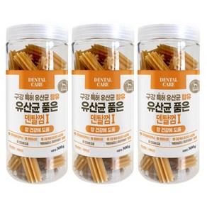 라피끄 강아지 유산균 품은 덴탈껌, 장 건강, 300g, 3개