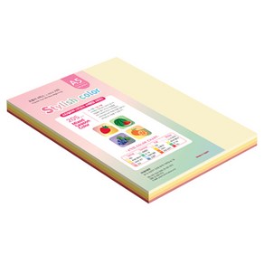 종이문화 SS 스타일리쉬 시즌 두꺼운 혼합색지 205g 02 Summe, 50개, A5