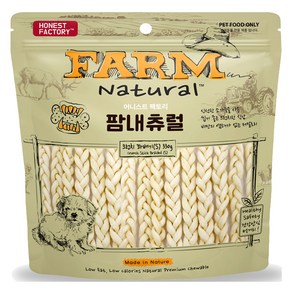 FARM 강아지 팜내츄럴 크런치꽈배기 발포껌 간식 S, 330g, 1개, 우유맛