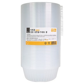 생활미소 다회용 원형 냉면용기 중 1300ml, 25개, 1개입