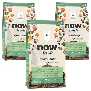 now 어덜트 강아지 프레쉬 스몰브리드 굿 그레이비 건식사료, 칠면조, 2kg, 3개