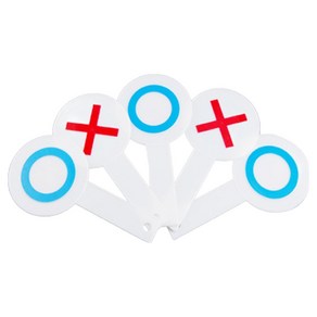양면 OX 퀴즈 파티 게임 팻말 세트, 혼합색상, 1세트