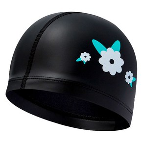 랠리 우레탄 코팅 수모 디자인 수영모자 PRUC915, Black, 1개