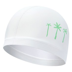 랠리 우레탄 코팅 수모 디자인 수영모자 PRUC911, White, 1개