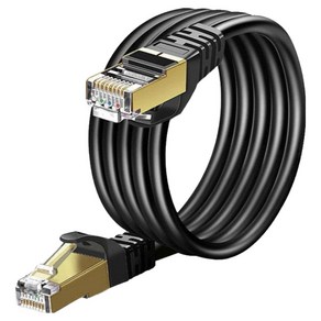 808 CAT8 초고속 랜 게이밍 인터넷 케이블 40Gbps, 블랙, 1개, 2m