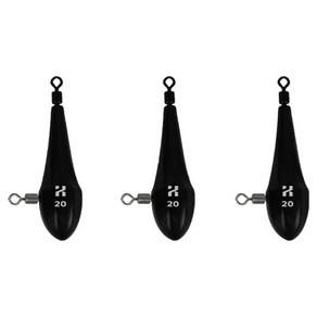 카즈미 신카아 멀티 봉돌 블랙, 3개입, 1개