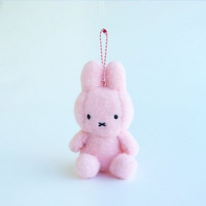 미피 SITTING 크리미 키링, 8cm, 핑크, 1개