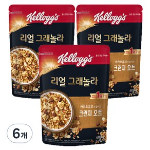 리얼 그래놀라 크런치오트, 400g, 6개