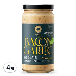 청정원 베이컨 앤 갈릭 까르보나라 파스타소스, 350g, 4개