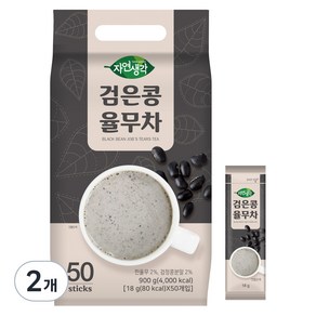 자연생각 검은콩 율무차, 2개, 50개입, 18g