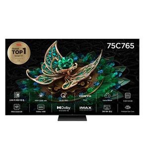 TCL 4K UHD QD Mini LED 스마트TV, 189cm(75인치), 75C765, 무타공 벽걸이형(추가비용발생), 방문설치