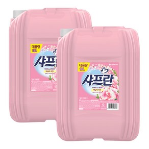 샤프란 대용량 섬유유연제 바닐라 리치 알파 본품, 18L, 2개