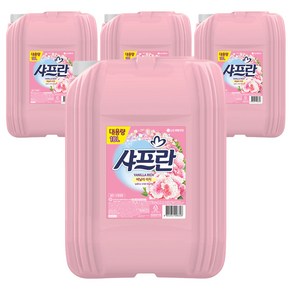 샤프란 대용량 섬유유연제 바닐라 리치 알파 본품, 18L, 4개