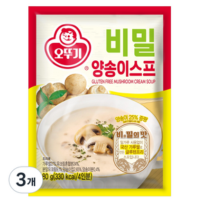 오뚜기 비밀 양송이 스프, 3개, 80g