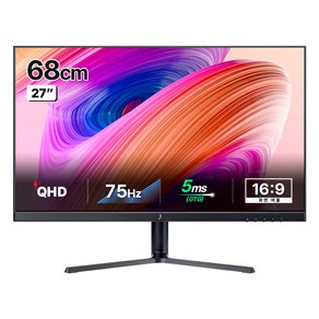 주연테크 QHD 75Hz LED PC 컴퓨터 모니터, 68cm, V27Q-M(일반)