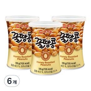 머거본 꿀땅콩, 135g, 6개