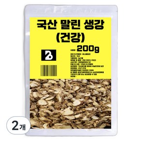 비니플랑센 국산 말린 생강 건강, 200g, 2개