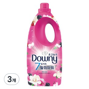 다우니 7일 탈취파워 초고농축 섬유유연제 목련과 베리 본품, 2L, 3개