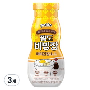 팔도 비빔장 버터간장소스, 200g, 3개