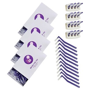 브러쉬포유 L형 치간칫솔 M 1.2mm 50p + 거치대 세트, 4개