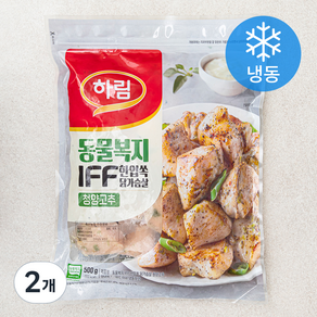 하림 동물복지 인증 IFF 한입쏙 닭가슴살 청양고추 (냉동), 500g, 2개